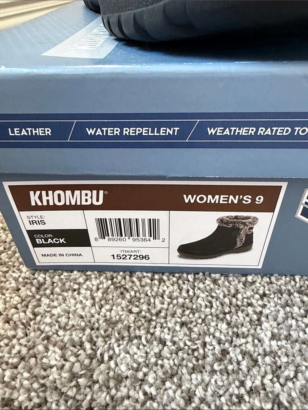 Khombu Black Faux Fur-Trim Suede Ankle Boots Women’s NWT